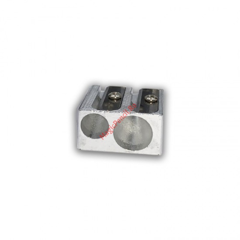 Ascutitoare metalica, dubla, pentru creioane